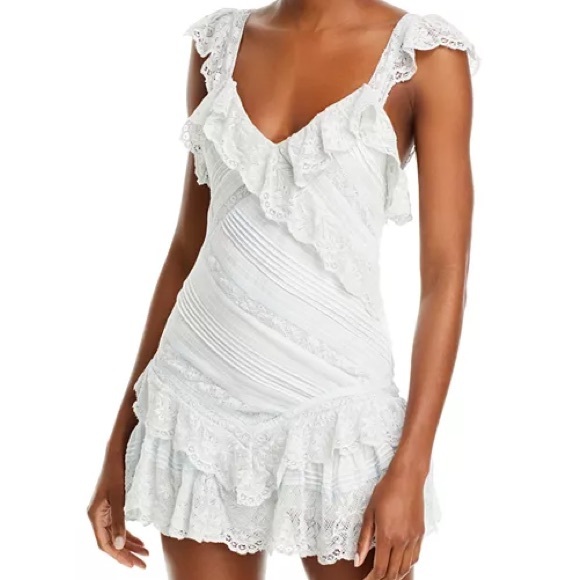 LoveShackFancy Light Blue Lace Dress